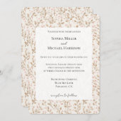 Romantic Pretty Blush Pink Cream Floral Wedding Kaart (Voorkant / Achterkant)