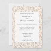 Romantic Pretty Blush Pink Cream Floral Wedding Kaart (Voorkant)