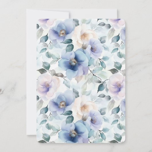 Romantic Pretty Lavender Flowers Birthday Kaart (Achterkant)