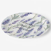 Romantic Pretty Lavender Flowers Bridal Shower Papieren Bordje (Gekanteld)