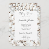 Romantic Pretty White Flowering Tree Baby Shower Kaart (Voorkant / Achterkant)
