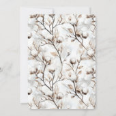 Romantic Pretty White Flowering Tree Baby Shower Kaart (Achterkant)