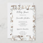 Romantic Pretty White Flowering Tree Baby Shower Kaart (Voorkant)