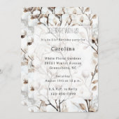 Romantic Pretty White Flowering Tree Birthday Kaart (Voorkant / Achterkant)