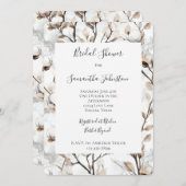 Romantic Pretty White Flowering Tree Bridal Shower Kaart (Voorkant / Achterkant)