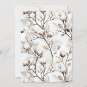 Romantic Pretty White Flowering Tree Wedding Kaart (Achterkant)