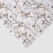 Romantic Pretty White Flowering Tree Wedding Tissuepapier (Detail)