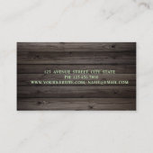 Romantic Professional Cactus, Flowers, Dark Wood Visitekaartje (Achterkant)