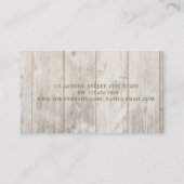 Romantic Professional, Calla, houtextuur Visitekaartje (Achterkant)