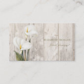 Romantic Professional, Calla, houtextuur Visitekaartje (Voorkant)