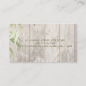 Romantic Professional Cherry Tree, houtextuur Visitekaartje (Achterkant)