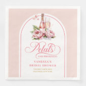 Romantic Prosecco Petals Blush and Gold Napkins Servet (Voorkant)