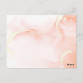 Romantic Pumpkin Autumn Leaves Fall Weddenschap Briefkaart (Achterkant)