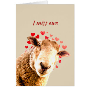 Romantic Pun Love Ewe Funny Sheep Animal Humor