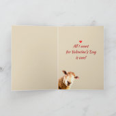 Romantic Pun Love Ewe Funny Sheep Animal Humor Feestdagen Kaart (Binnen)