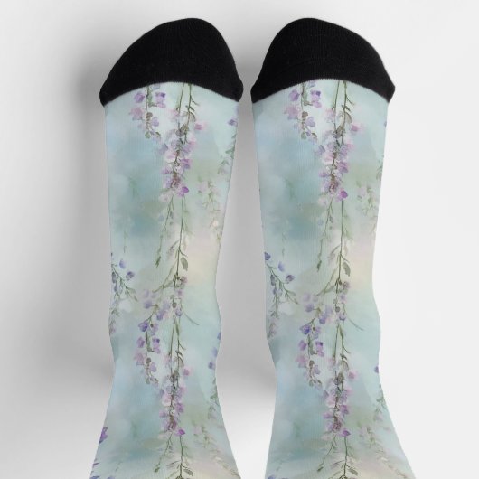 Romantic Purple Blue Floral Sokken (Top)