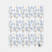 Romantic purple botanical wallpaper fleece deken (Voorkant)