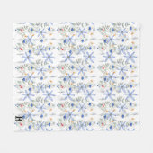 Romantic purple botanical wallpaper fleece deken (Voorkant (Horizontaal))