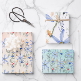 Romantic purple botanical wallpaper inpakpapier vel