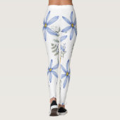Romantic purple botanical wallpaper leggings (Achterkant)