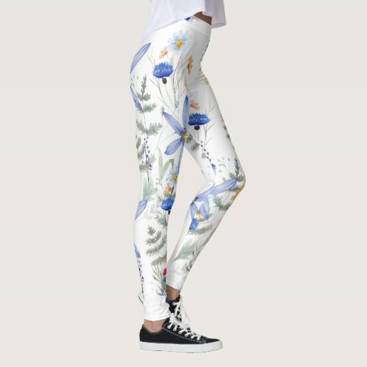 Romantic purple botanical wallpaper leggings (Rechts)
