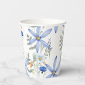 Romantic purple botanical wallpaper papieren bekers (Achterkant)