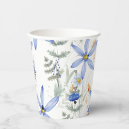 Romantic purple botanical wallpaper papieren bekers