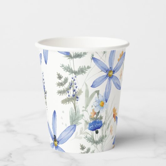 Romantic purple botanical wallpaper papieren bekers (Voorkant)