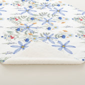 Romantic purple botanical wallpaper sherpa deken (3/4)