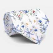 Romantic purple botanical wallpaper stropdas (Opgerold)