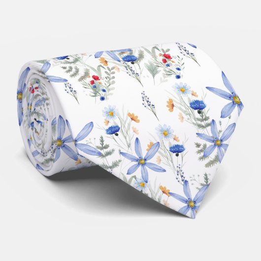 Romantic purple botanical wallpaper stropdas (Opgerold)