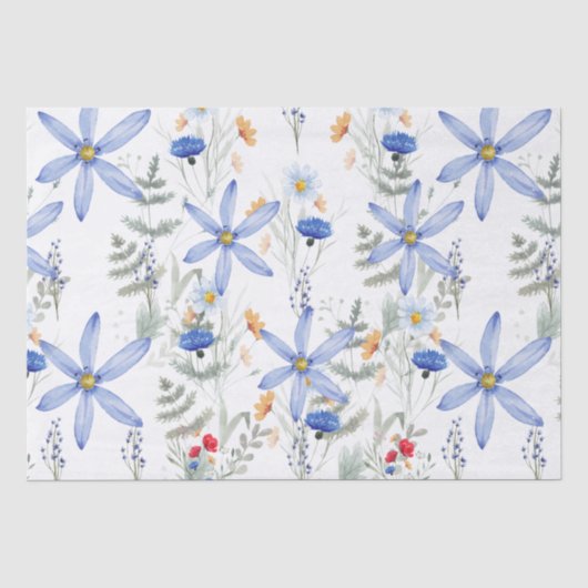 Romantic purple botanical wallpaper tissuepapier (Voorkant)