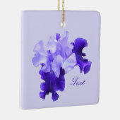 Romantic Purple Flag Iris Customized Keramisch Ornament (Rechts)