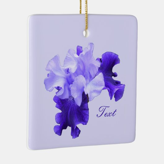 Romantic Purple Flag Iris Customized Keramisch Ornament (Rechts)