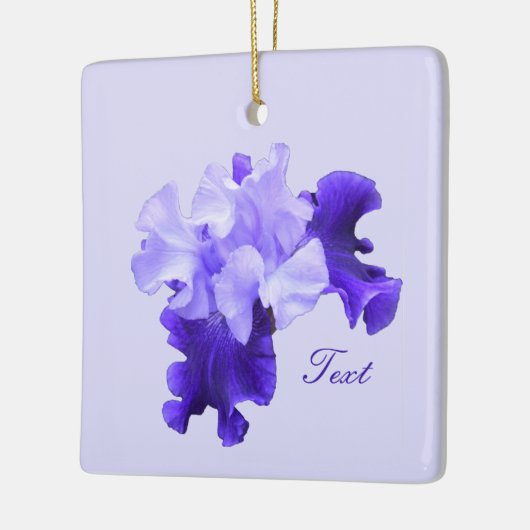 Romantic Purple Flag Iris Customized Keramisch Ornament (Links)