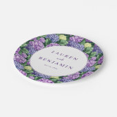Romantic Purple Floral Hydrangea Papieren Bordje (Gekanteld)