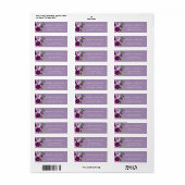 Romantic Purple Floral Return Address Label (Full Sheet)