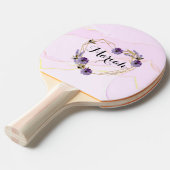 Romantic purple flower bouquet abstract background tafeltennisbatje (Voorkant Gekanteld)