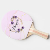 Romantic purple flower bouquet abstract background tafeltennisbatje (Zijkant)