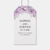 Romantic Purple Flowers - Floral Wedding Celebrati Cadeaulabel (Voorkant)