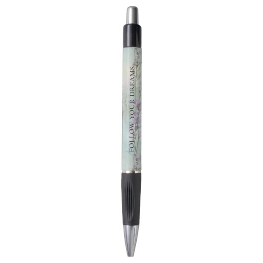 Romantic Purple Lavender Floral Pen (Voorkant Verticaal)