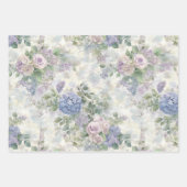 Romantic Purple Pink Flowers Bridal Shower Inpakpapier Vel (Voorkant 2)