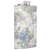 Romantic Purple Pink Flowers Bridesmaid Gift Heupfles (Rechts)