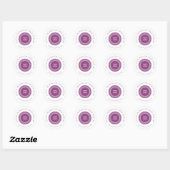 Romantic Purple Shades Button Love & Thanks Ronde Sticker (Vel)