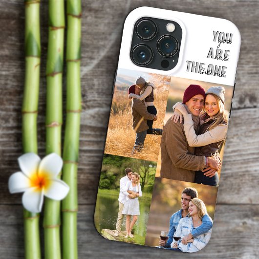 Romantic Quote Foto Collage U bent de one White Case-Mate iPhone Case