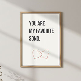 Romantic Quote Wall Art, Minimal Love Decor Poster