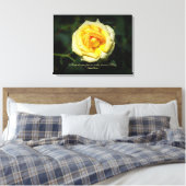 Romantic Quote Yellow English Roos Canvas Afdruk (Insitu (Slaapkamer))