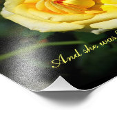 Romantic Quote Yellow English Roos Foto Afdruk (Hoek)