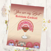 Romantic Rainbow Cocktail Valentijn Hartelijk dank Fleece Deken