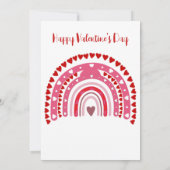 Romantic Rainbow Valentijnsdag Hearts Party Kaart (Achterkant)